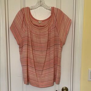 Beachlunchlounge Relaxed Pink Short Sleeve Blouse